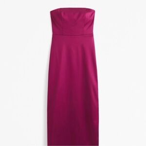 Abercrombie Strapless Satin Sculpt Maxi Dress